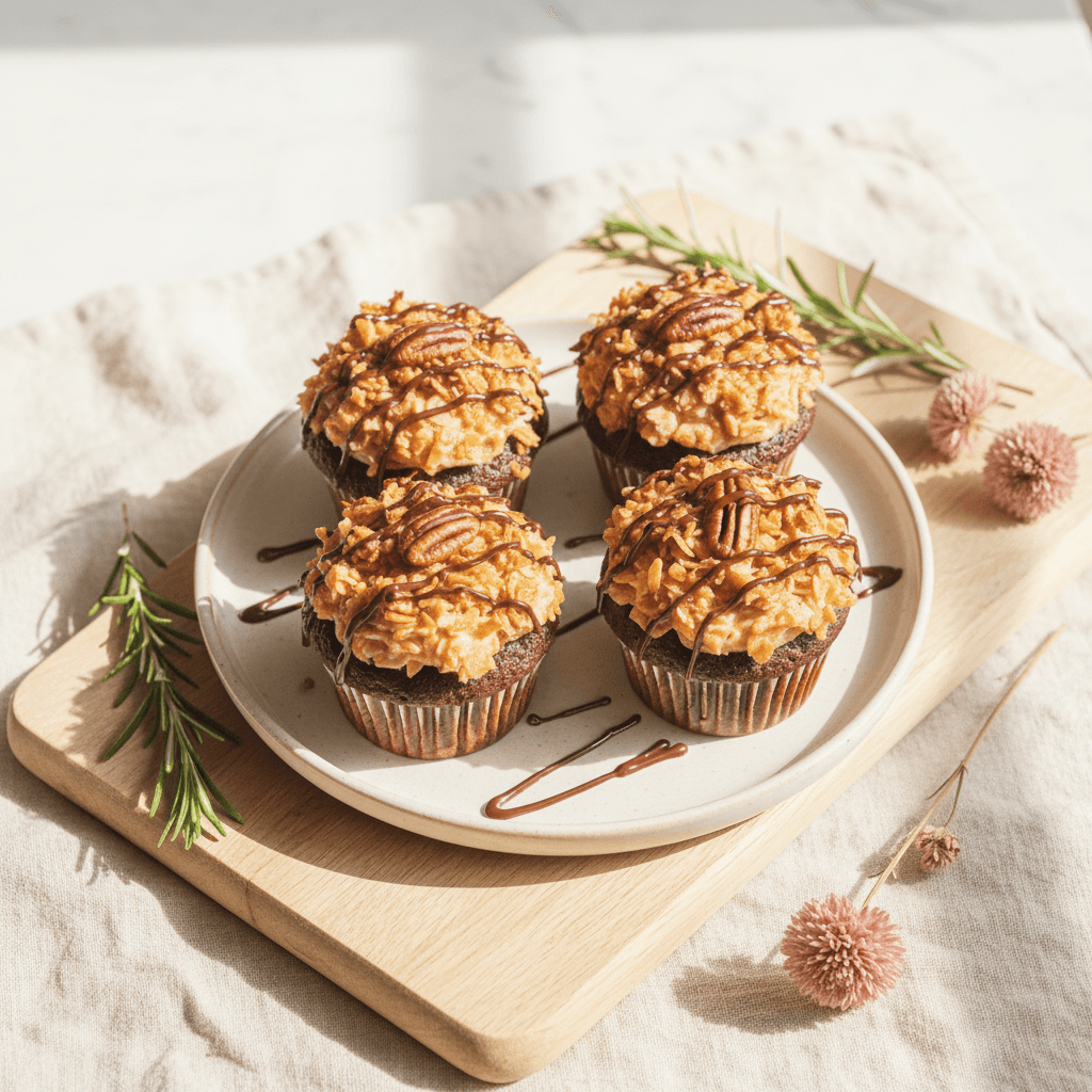 German Chocolate Cupcakes