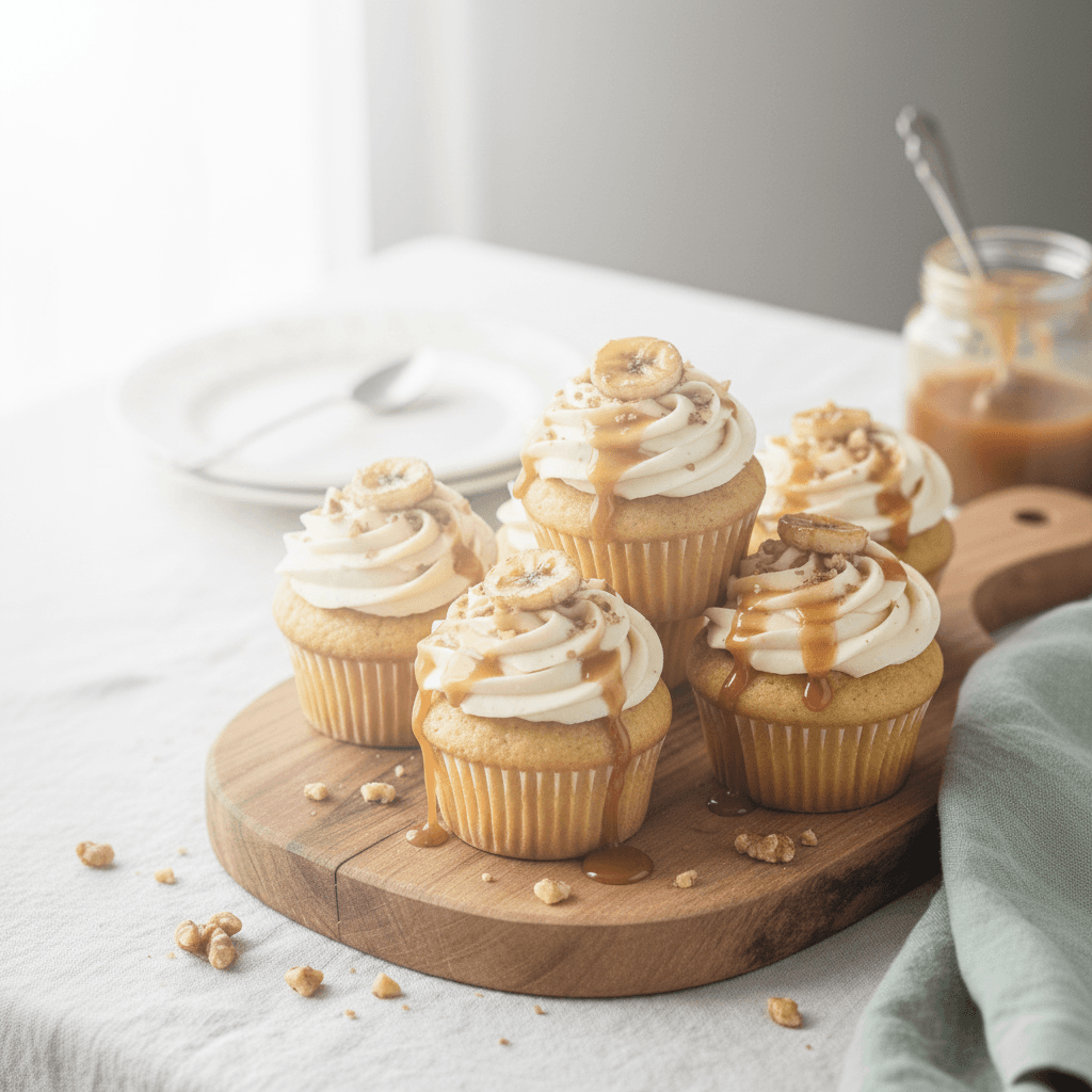 Banana Caramel Cupcakes